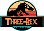 (244-07-C14) Retro Jurassic Family Dinosaur Custom