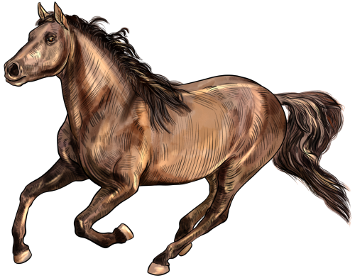 (s098-3-F)  Watercolor Horse