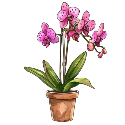 (125-03) Potted Orchids
