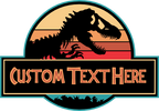 (244-07-C14) Retro Jurassic Family Dinosaur Custom