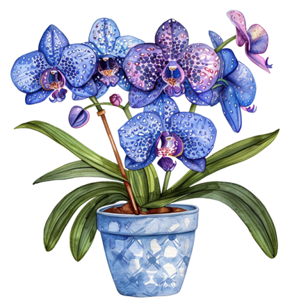 (125-03) Potted Orchids