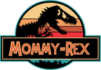 (244-07-C14) Retro Jurassic Family Dinosaur Custom