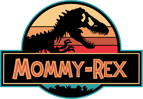 (244-07-C14) Retro Jurassic Family Dinosaur Custom