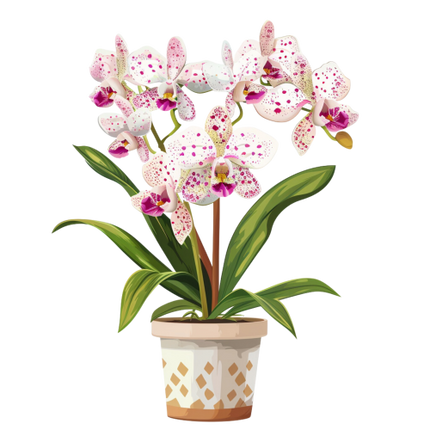 (125-03) Potted Orchids