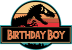 (244-07-C14) Retro Jurassic Family Dinosaur Custom