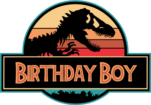 (244-07-C14) Retro Jurassic Family Dinosaur Custom
