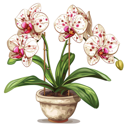 (125-03) Potted Orchids