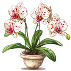 (125-03) Potted Orchids