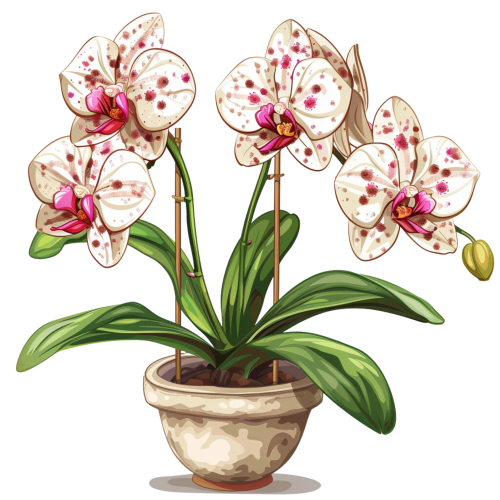 (125-03) Potted Orchids
