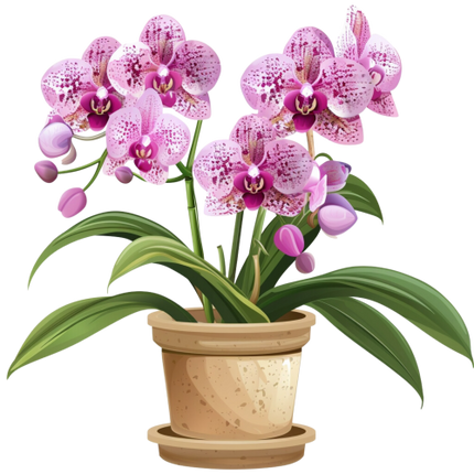 (125-03) Potted Orchids
