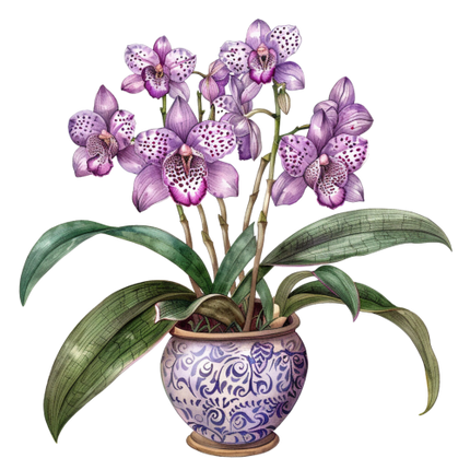(125-03) Potted Orchids