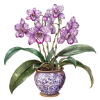 (125-03) Potted Orchids