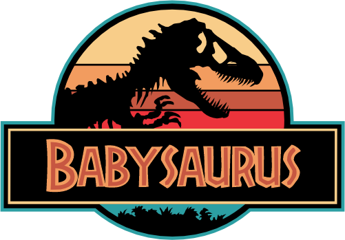 (244-07-C14) Retro Jurassic Family Dinosaur Custom
