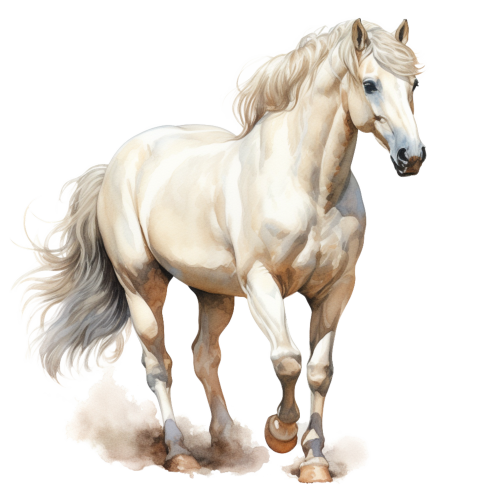 (s398-1-1J)  Watercolor Horse