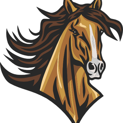 (145-1A-28) Horse Mustang Mascot