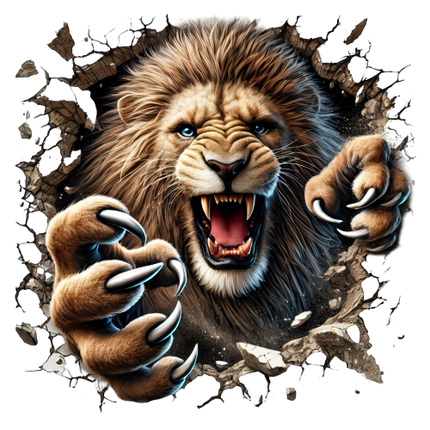 (s145-02-1) Peeking Mascots Lion