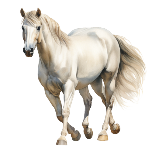 (s398-1-1L)  Watercolor Horse