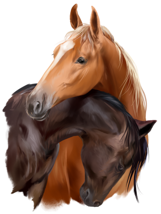 (s109-3-G)  Watercolor Horse