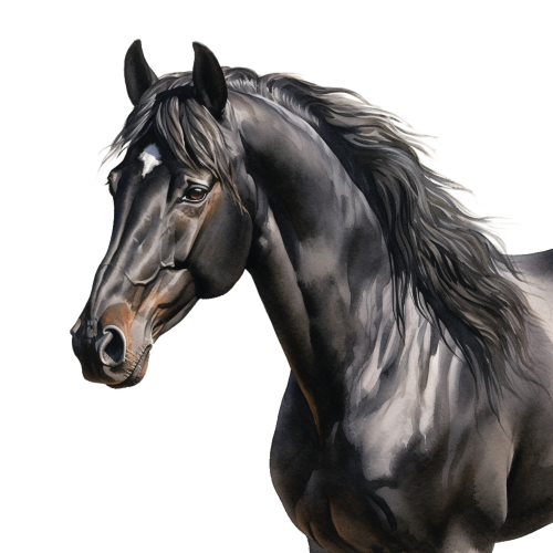 (s398-1-1Q)  Watercolor Horse