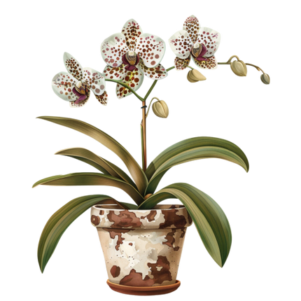 (125-03) Potted Orchids