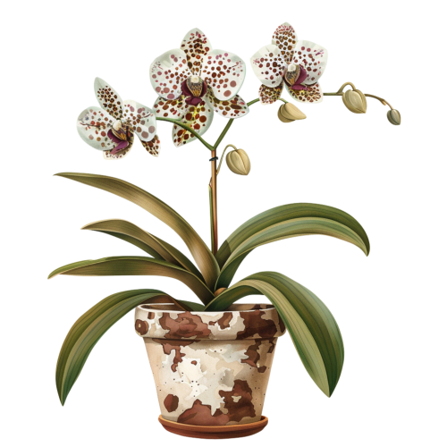 (125-03) Potted Orchids