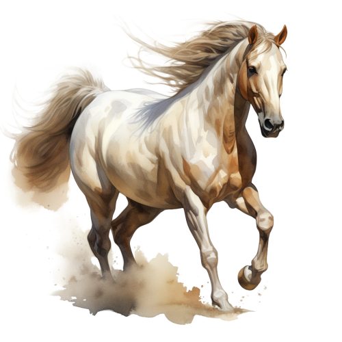 (s398-1-1I)  Watercolor Horse