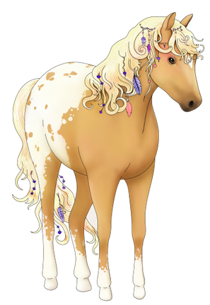 (s100-2-A)  Watercolor Horse Palamino