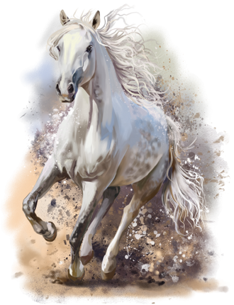 (s109-3-O)  Watercolor Horse