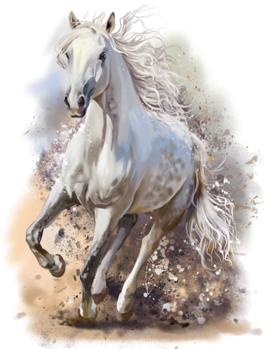 (s109-3-O)  Watercolor Horse