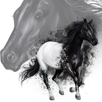 (s109-3-M)  Watercolor Horse