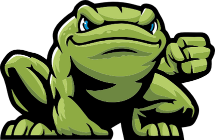 (145-1A-08) Frog Bullfrog Mascot