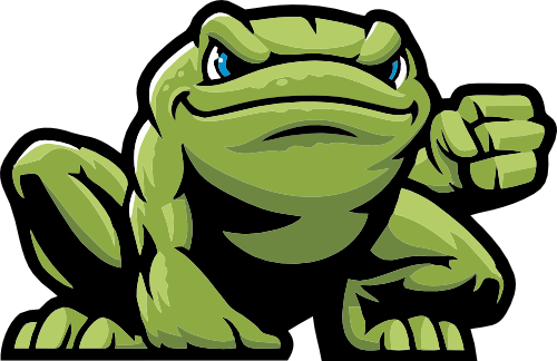 (145-1A-08) Frog Bullfrog Mascot