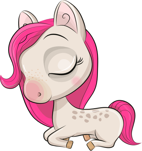 (s133-26-V) Cute Cartoon Horse