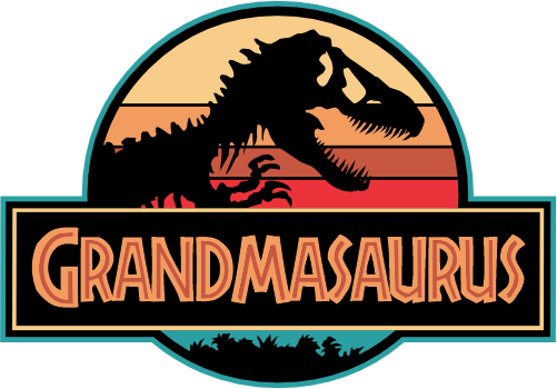 (244-07-C14) Retro Jurassic Family Dinosaur Custom