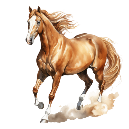(s398-1-1F)  Watercolor Horse