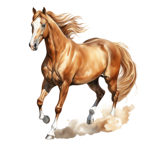 (s398-1-1F)  Watercolor Horse