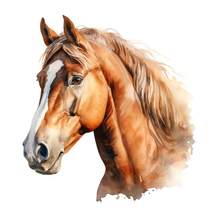 (s398-1-1D)  Watercolor Horse