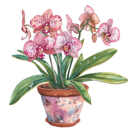 (125-03) Potted Orchids