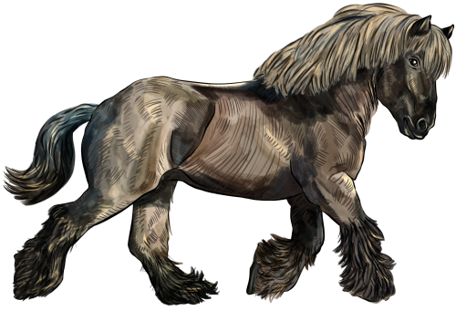 (s098-3-J)  Watercolor Horse