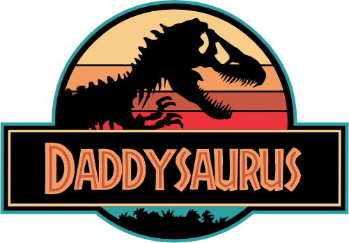 (244-07-C14) Retro Jurassic Family Dinosaur Custom