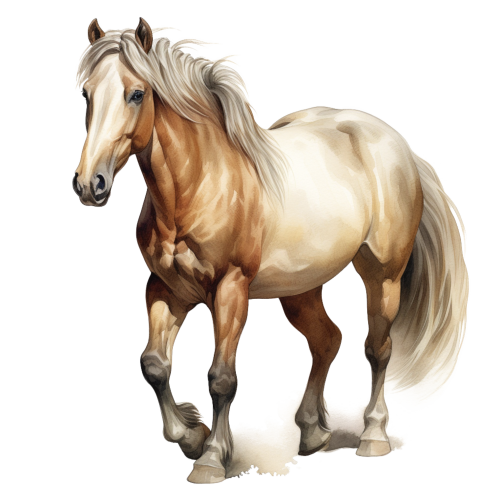 (s398-1-1H)  Watercolor Horse