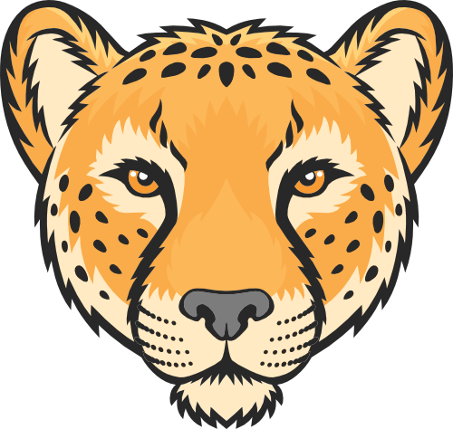 (s145-01-3Z) Cheetah Mascot