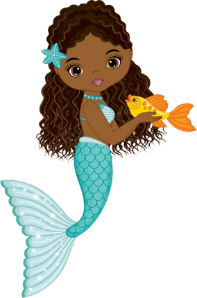 (198-06) African American Mermaid Goldfish
