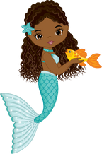 (198-06) African American Mermaid Goldfish