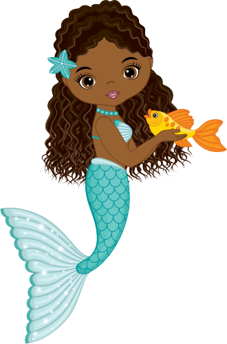 (198-06) African American Mermaid Goldfish