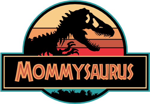 (244-07-C14) Retro Jurassic Family Dinosaur Custom