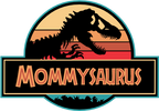 (244-07-C14) Retro Jurassic Family Dinosaur Custom