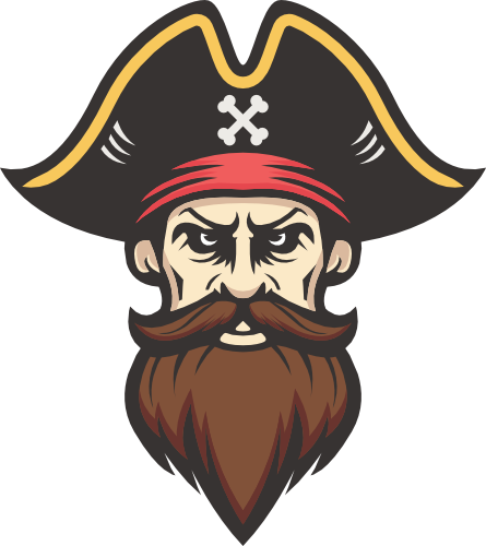 (145-1A-55) Pirate Buccaneer Mascot