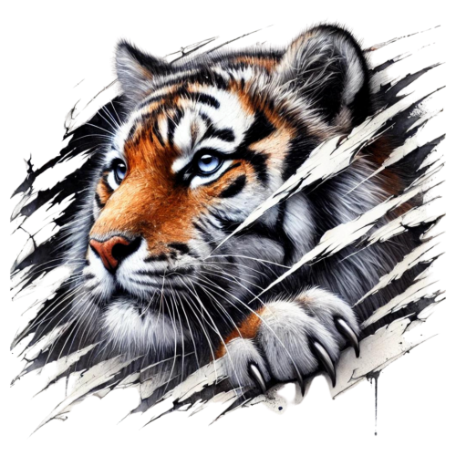 (355-01-M) Peeking Mascots Tiger