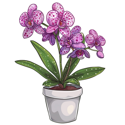 (125-03) Potted Orchids
